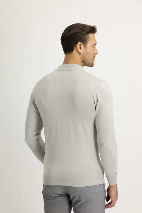 Taş Yarım Balıkçı Yaka Regular Fit Triko Kazak