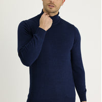 Orta Petrol Balıkçı Yaka Regular Fit Triko Kazak