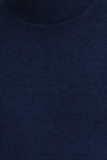 Orta Petrol Balıkçı Yaka Regular Fit Triko Kazak