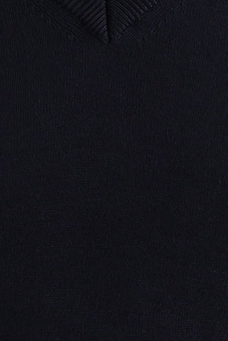  Koyu Lacivert V Yaka Regular Fit Triko Kazak