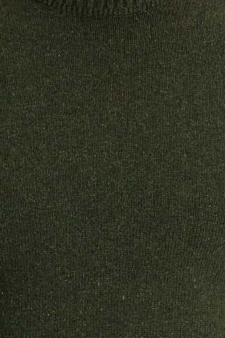  Orta Haki Bisiklet Yaka Slim Fit Dar Kesim Yünlü Triko Kazak
