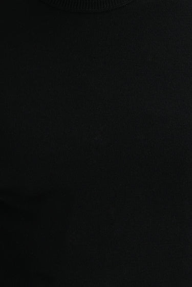 Siyah Bisiklet Yaka Regular Fit Triko Kazak