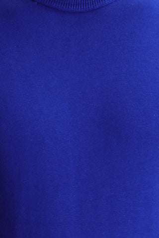  Saks Mavi Balıkçı Yaka Regular Fit Pamuklu Triko Kazak