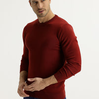 Kiremit Bisiklet Yaka Regular Fit Triko Kazak