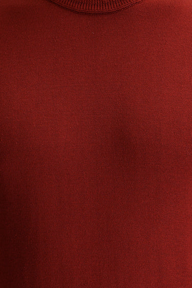  Kiremit Bisiklet Yaka Regular Fit Triko Kazak