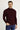 Koyu Bordo Yarım Balıkçı Yaka Slim Fit Dar Kesim Fermuarlı Nakışlı Pamuklu Triko Kazak