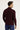 Koyu Bordo Yarım Balıkçı Yaka Slim Fit Dar Kesim Fermuarlı Nakışlı Pamuklu Triko Kazak