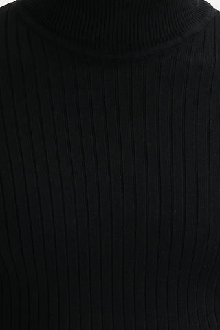  Siyah Balıkçı Yaka Slim Fit Dar Kesim Triko Kazak