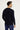 Koyu Lacivert Bisiklet Yaka Slim Fit Dar Kesim Desenli Triko Kazak