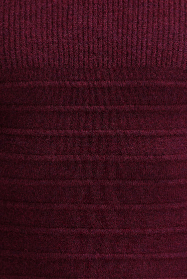 Mürdüm Bisiklet Yaka Slim Fit Dar Kesim Yünlü Desenli Triko Kazak