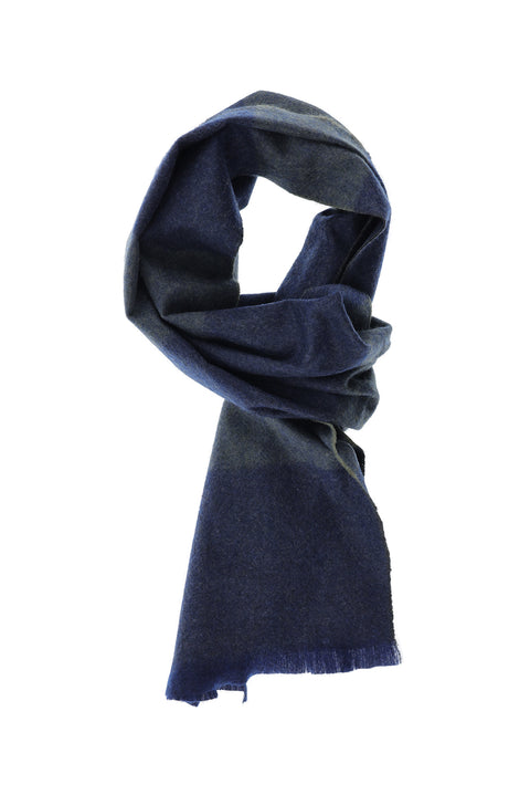 Orta Lacivert Melanj Bordürlü Atkı