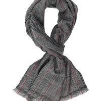 Açık Gri Ekose Atkı