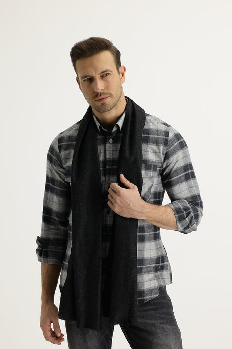 Koyu Füme Melanj Düz Atkı