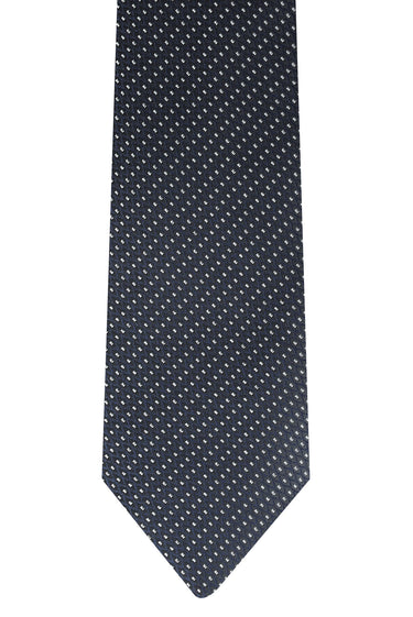 Koyu Lacivert Desenli Kravat