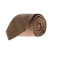 Orta Kahve Desenli Kravat