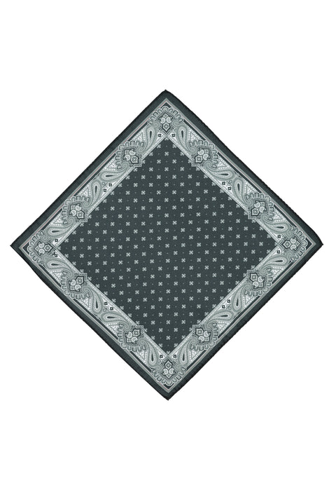 Black Patterned Handkerchief