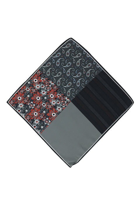 Black Patterned Handkerchief