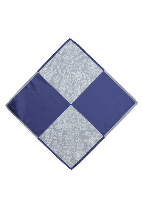 Orta Lacivert Desenli Mendil