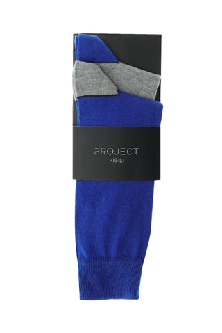  Açık Gri 2'li Düz Pamuklu Çorap Seti