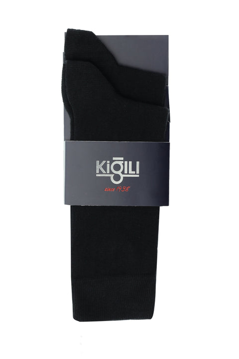Siyah 2'li Düz Çorap Seti