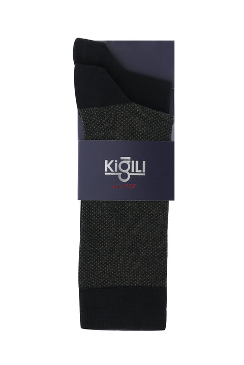 Açık Siyah 2'li Desenli Çorap Seti