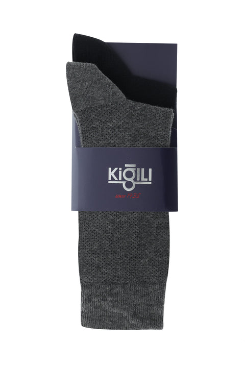 Black 2-Pack Patterned Socks