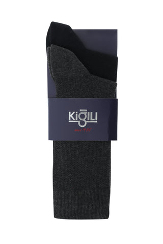  Siyah 2'li Desenli Çorap