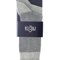 Orta Gri 2'li Desenli Çorap Seti