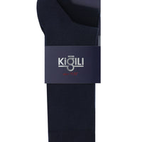 Orta Lacivert 2'li Pamuklu Desenli Çorap Seti