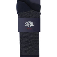 Orta Lacivert 2'li Desenli Çorap Seti