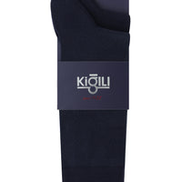 Orta Lacivert 2'li Desenli Çorap Seti