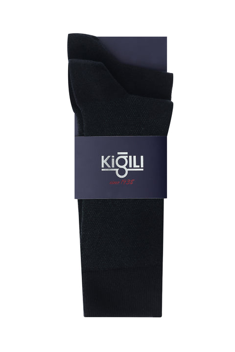 Açık Siyah 2'li Desenli Çorap Seti