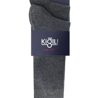 Orta Füme 2'li Desenli Çorap Seti