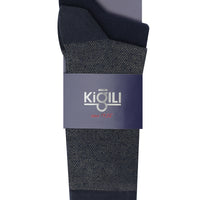 Açık Lacivert 2'li Desenli Çorap Seti