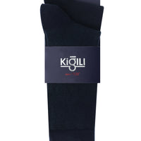 Orta Lacivert 2'li Desenli Çorap Seti