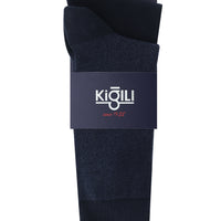 Orta Lacivert 2'li Desenli Çorap Seti