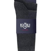 Orta Antrasit 2'li Desenli Çorap Seti