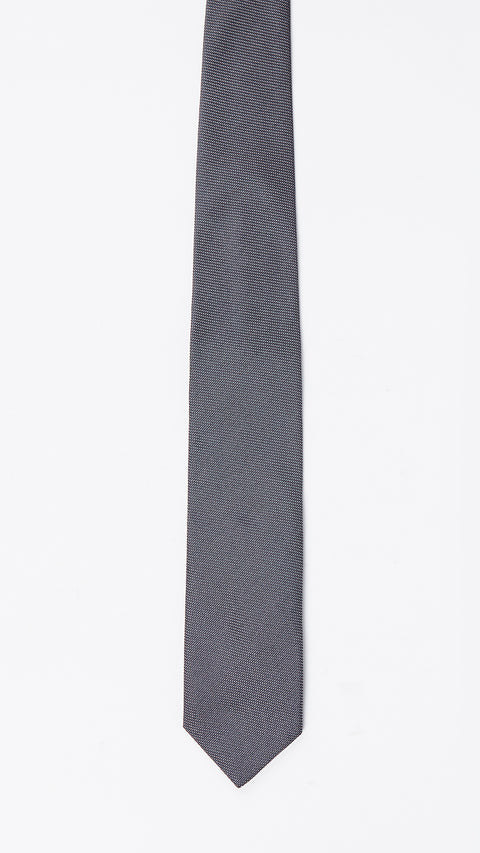 Medium Anthracite 2-Piece Plain Silk Tie & Pocket Square Set