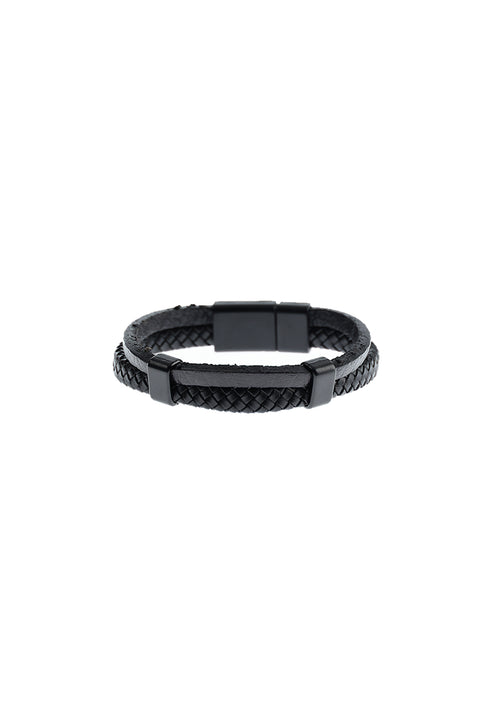 Black Leather Bracelet