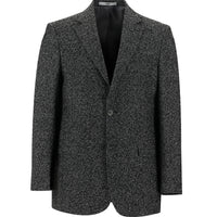 Siyah 4 Drop Relaxed Fit Rahat Kesim Desenli Yünlü Ceket