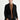Siyah Super Slim Fit Ekstra Dar Kesim Desenli Ceket