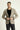 Orta Bej Super Slim Fit Ekstra Dar Kesim Desenli Ceket