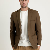 Medium Brown 7 Drop Slim Fit Jacket
