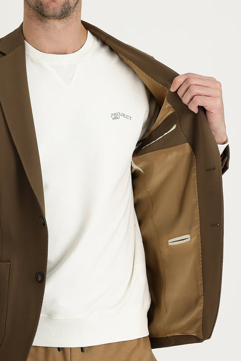 Medium Brown 6 Drop Regular Fit Standard Cut Jacket