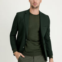 Koyu Yeşil 7 Drop Slim Fit Dar Kesim Ceket