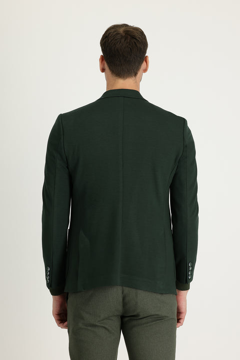 Dark Green 6 Drop Regular Fit Standard Cut Jacket