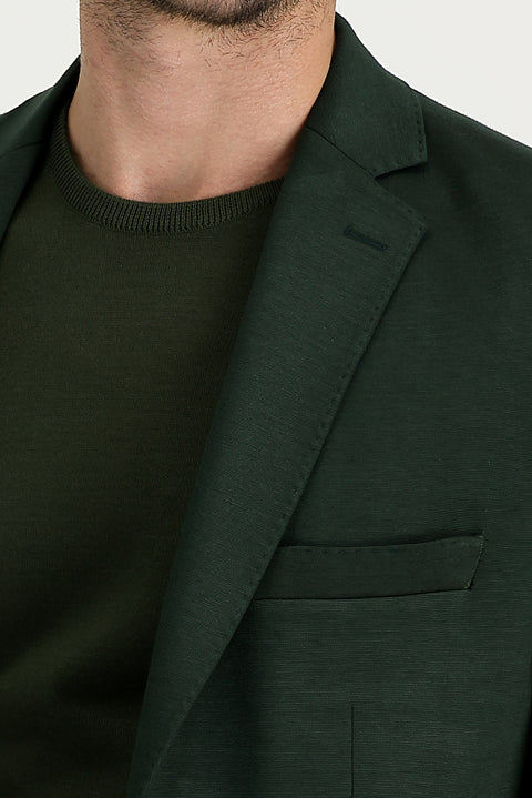 Koyu Yeşil 7 Drop Slim Fit Dar Kesim Ceket
