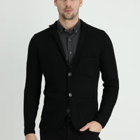 Siyah Pamuklu Triko Hırka