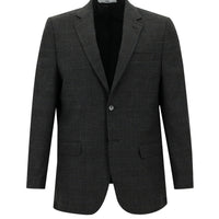 Siyah 4 Drop Relaxed Fit Rahat Kesim Ekose Ceket