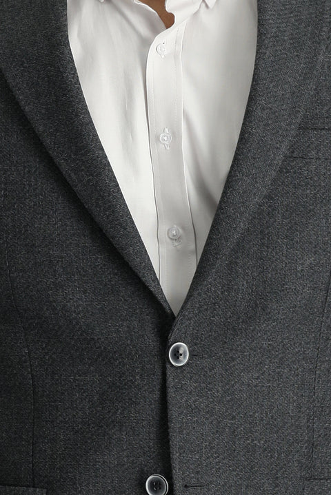 Medium Gray 7 Drop Slim Fit Patterned Sport Jacket